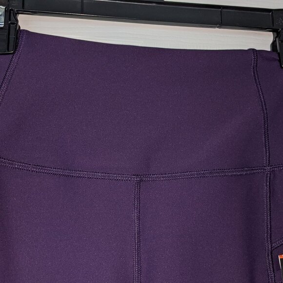 X by Gottex Active High Waisted Biker Shorts - Plum - Picture 5 of 7